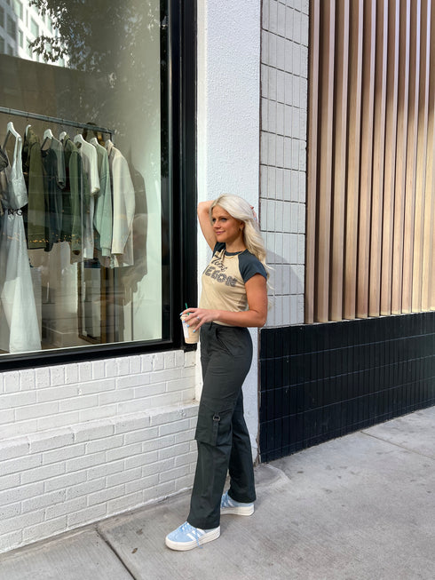 The Izzie Cargo Pant // Dark Grey